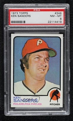 1973 Topps Ken Sanders #246 PSA 8 - Image 1 of 2