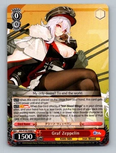 Rare Weiß Schwarz Card Graf Zeppelin Iron Blood 0C 1S 1500P Yellow AZLS102 - Picture 1 of 10