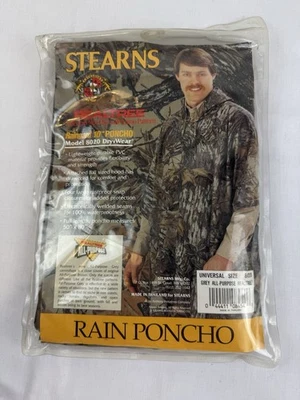 Poncho de caza Stearns REALTREE gris camuflaje 8020 Rainguard 10 desgaste seco Foto 1 de 4