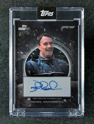 2025 Topps Lights Out 75th Anniversary NIGEL MANSELL 2/10 Auto Black SP - Image 1 of 3