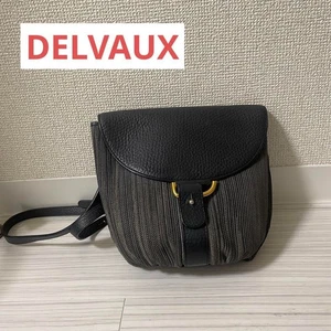 Delvaux Vintage Schultertasche Grau Schwarz Gold Hardware Damen Made in Japan - Bild 1 von 9