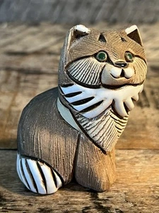 Retired Artesania Rinconade Art Pottery Sumail Femal Cat Figurine - Picture 1 of 10