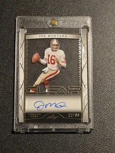 2022 Leaf Trinity #CA-JM1 Joe Montana Clear Autographs Silver #/99 - Foto 1 di 2