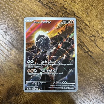 Pokemon TCG Paldean Tauros 218/193 SV02: Paldea Evolved IR NM - Image 1 of 4