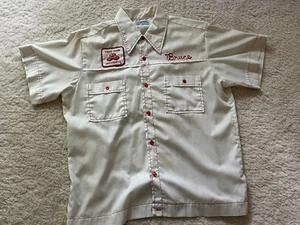 Vintage Bowling Shirt Hilton 1970s Reed Insurance State Farm Fort Dodge Iowa - Picture 1 of 3