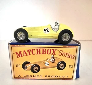 MATCHBOX LESNEY MASERATI 4CL T/1948 - No.  52 A - 1958-1965 - GOOD CAR W/BOX WOW - Picture 1 of 13