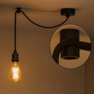3er PACK I Porzellan Retro I Kabelhalter I Kabel I Haken I Hook I schwarz - Picture 1 of 13