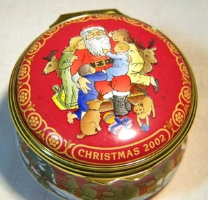 CAJA DE ESMALTE HALCYON DAYS NAVIDAD 2002 SIN USAR EN CAJA SANTA - Imagen 1 de 5