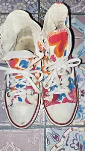 Converse Floral High Top Trainers Size 3 - Picture 1 of 6