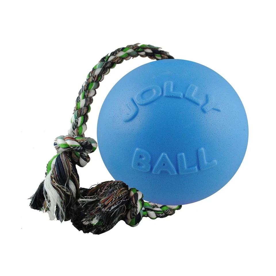 Jolly Romp-N-Roll Dog Toy 6" Blueberry  Rope Ball Jolly Pets - Изображение 1 из 1
