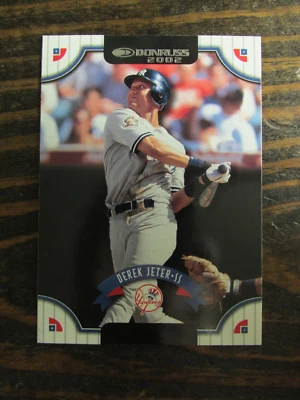 2002 Donruss DEREK JETER Baseball Card # 3 New York Yankees HOF - Image 1 of 2
