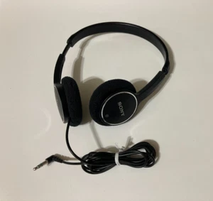 Sony Black On Ear Wired Headphones Model MDR-222 Tested Working Used - Picture 1 of 3