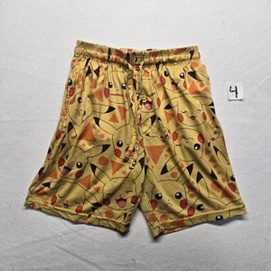 Pokémon Pikachu Yellow Shorts Elastic Band Boys Youth Size S Small - Picture 1 of 8