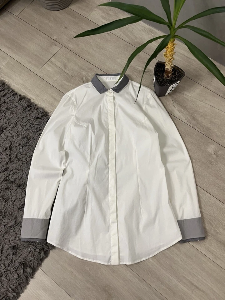 🔥90 年代 Brunello Cucinelli Archive 罕见衬衫连衣裙 Y2K — 第 1/4 张图片