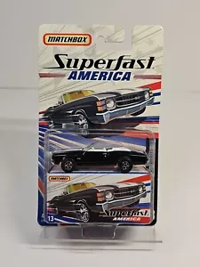 Matchbox 2006 Superfast America #13 negro 1971 Chevelle SS convertible nuevo en caja - Imagen 1 de 7
