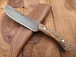 Custom Handmade High Carbon Steel Fixed Blade Acid Washed Survival Hunting Knife - Picture 1 of 14
