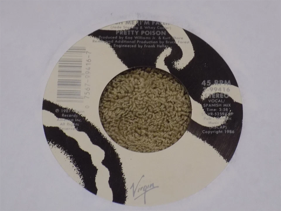 PRETTY POISON catch Me I'm Falling 7" 45 NM Spanish & Emglish mixes - Изображение 1 из 1
