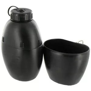 ARMY 58 PATTERN COMBAT MILITARY WATER BOTTLE PLCE CANTEEN & MUG CAMPING BLACK - Picture 1 of 1