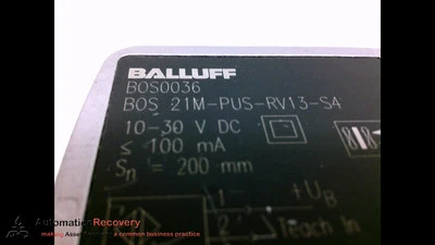 BALLUFF BOD 21M-LA02-S92 PHOTOELECTRIC SENSOR 10-30VDC 100MA SN=200MM #198188 - Image 1 of 4