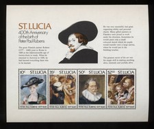 St. Lucia 1977 400° nascita di Rubens BF nuovo integro MNH T1631