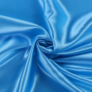 5/10 YARD Satin Fabric Sewing Craft DIY Wedding Party Décor Silky Sateen fabric - Picture 1 of 50