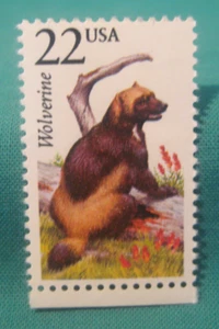 22c American Wildlife-Wolverine-MNH Single-#2327-Emitido 1987 - Imagen 1 de 2