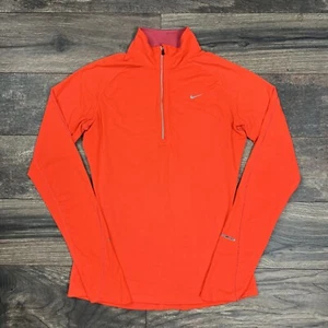 Nike Dri-Fit Element ½ Zip Up Infrared Running Lightweight Pullover Womens Small - Picture 1 of 8