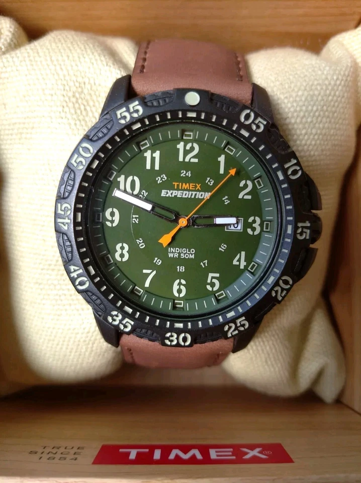 TIMEX EXPEDITION INDIGLO WR 50 M NEW [NOS] Nuovo Con Scatola  - Immagine 1 di 4