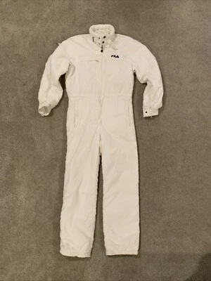 De Colección FILA Para Mujer Apres Esquí Nieve Traje Blanco Algodón Aislado Talla 38/7/Mediano Foto 1 de 4