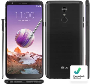 LG Q Stylo 4 (LM-Q710) 32GB - Black - GSM or FACTORY UNLOCKED Cellphone| CRACKED - Picture 1 of 7
