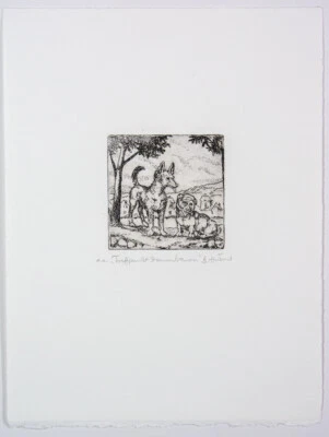 Beate Hübner: "Treffpunkt Stammbaum" Radierung handsign. e.a. Ex.  - Bild 1 von 2