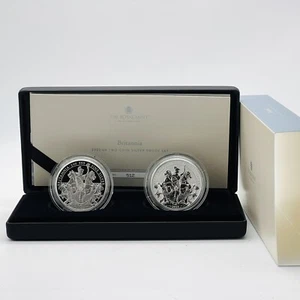 2023 RM Silver Proof & Reverse Frosted Proof 1oz Britannia £2 Two-Coin Set - Picture 1 of 7