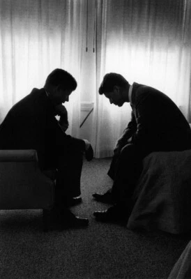 John F Kennedy and Bobby Kennedy Poster, Political & Civil Leaders, Brothers - Image 1 of 4