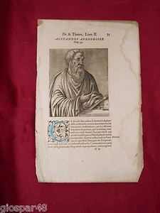 1584.Illustrierte Männer.ALEXANDRE APHRODISEE..A.Thèvet..! - Bild 1 von 1