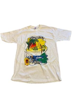 Camiseta XXL de Viaje Turístico Años 80 Copacabana Río Brasil Años 80 De Colección Foto 1 de 4