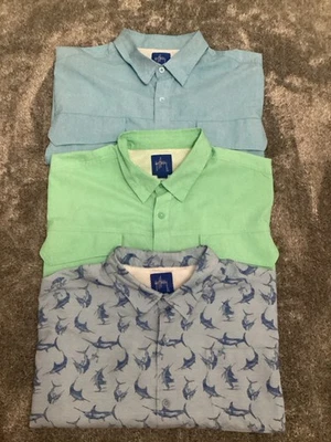 Guy Harvey Vented Short Sleeve Button Down Hiking Fishing Shirt Men XXL Lot Of 3 - Image 1 of 4