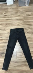 Robin 's Jeans Black Skinny Leg Jeans Size 36 Run Small - Picture 1 of 4