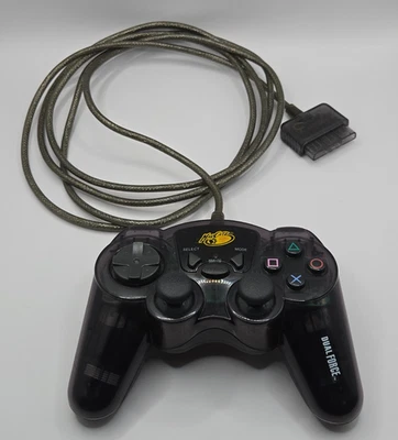 MadCatz Dual Force Wired Controller for PlayStation 2 PS2,  Clear/Black *TESTED* - Image 1 of 4