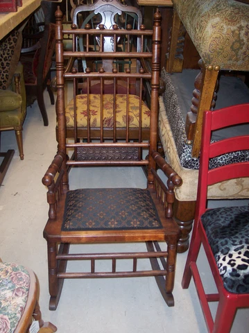 Cherry Stick and Ball Spindle Rocker / Rocking Chair  (R65) Cover