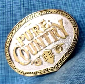 George Strait Pure Country Belt Buckle 1992 Movie Album GP/SP Vtg ADM .NOX880 - Picture 1 of 12