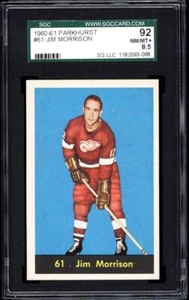 1960-61 Parkhurst #61 Jim Morrison (Detroit) SGC 8.5 ~ Last card in series! - Picture 1 of 2