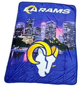 Manta polar NFL Los Angeles Rams 60" x 80" de Northwest nueva con etiquetas poliéster - Imagen 1 de 2
