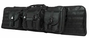 VISM Double Carbine Case 42" Tactical Dual Rifle Range Bag Shooting Hunting BLK - Picture 1 of 5