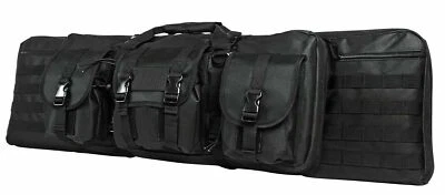 VISM Double Carbine Case 42" Tactical Dual Rifle Range Bag Shooting Hunting BLK - Image 1 of 4