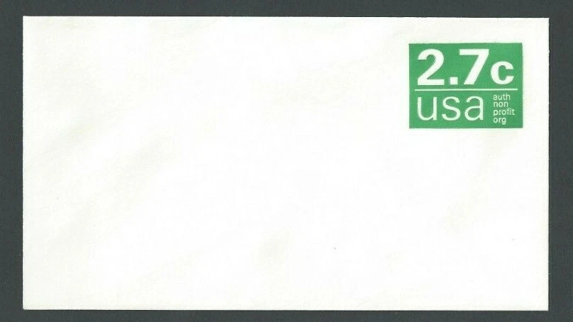 U 579 2.7c Green Non-Profit Size 12 Mint Entire - Image 1 of 1