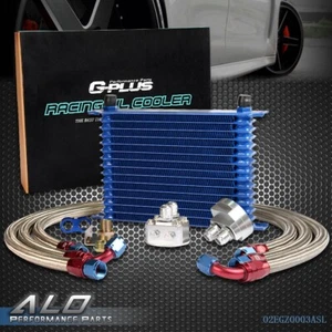 Universal 15 Row 10AN Engine Oil Cooler Filter Adapter Hose Relocation Kit - Picture 1 of 9