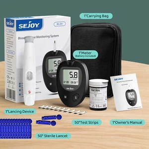 SEJOY Diabetes Sugar Meter Blood Glucose Monitor Testing Kit Test Strips - Picture 1 of 13
