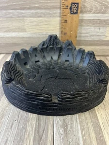 Coco Joes Volcanoes Black Lava Beach 7" Hawaiian Ashtray Hawaii Souvenir Tiki - Picture 1 of 3