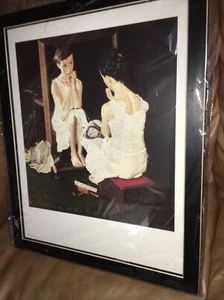 New Norman Rockwell, Girl At Mirror, 24-3/4” X  18” 1954 Print W/ Jane Russell - Picture 1 of 7