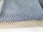 Quilted Jersey Fabric Knitted Double Layer Knit,Diamond Pattern Harlequin. Grey